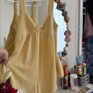 O'Neill Yellow Ribbed Camisole Top
